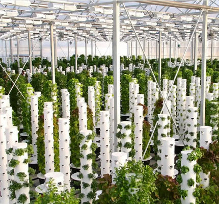 PE / Food Grade PVC Cover Indoor Hydroponic Aeroponic Growing Towers