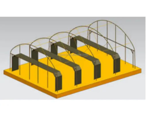 Single Span Tunnel 100% Automated Blackout Greenhouse With Hydrophobic System