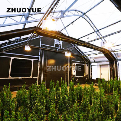 Fully Automated Light Deprivation Greenhouses Single Span Blackout Greenhouse 70m
