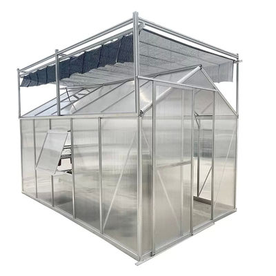 Green Aluminum Rectangle Garden Greenhouse with Wind Snow and UV Protection