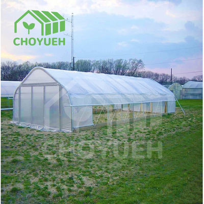 Light Transmittance Tunnel Greenhouse with Mechanical Ventilation and Optional Cooling System