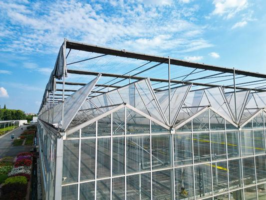 Solar Control Tempered Insulated Glass Greenhouse Hydroponics System With Accessories