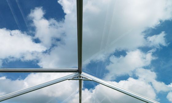 Solar Control Tempered Insulated Glass Greenhouse Hydroponics System With Accessories