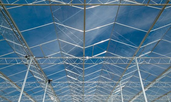 Alüminyum Zenk Kaplama Borularla Şeffaf Cam Sera